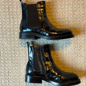 Jeffrey Campbell Women’s Size 7.5 Black Combat Boot Mid Calf